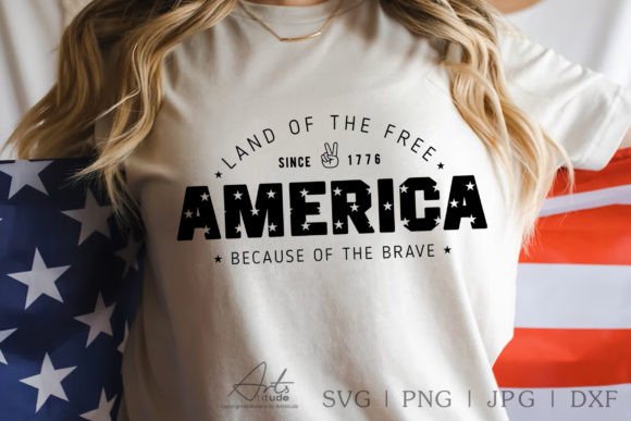 America T-Shirt Design for 4th of July Graphics