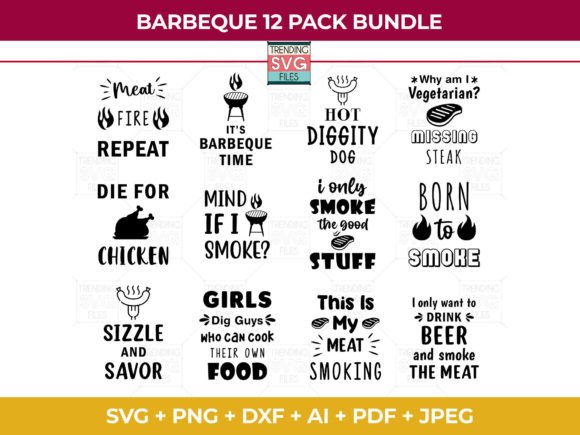 Barbeque Svg for Cricut, Bbq Cut File Graphics