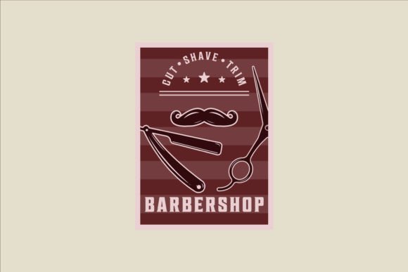 Barber Shop Retro Vector Poster Design
