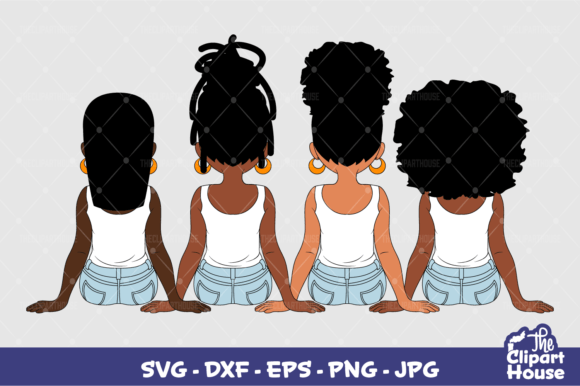 Friendship Girls Graphics for Crafts and Branding
