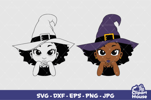 Halloween Witch Girl Graphics for Crafts