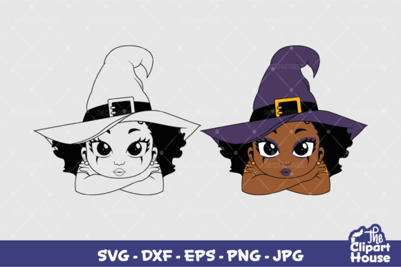 Halloween Witch Girl Lean Graphics for Crafts