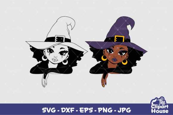 Halloween Witch Woman Lean Graphics for Crafts