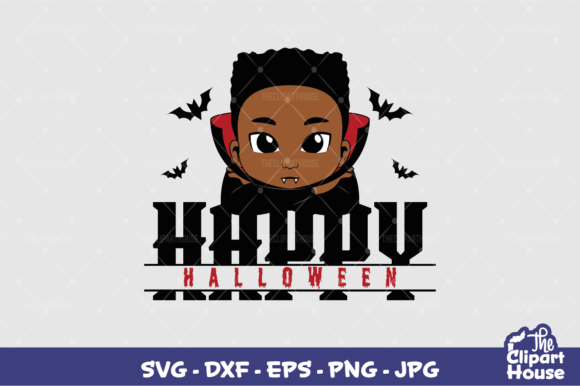 Happy Halloween Vampire Boy Graphics for Crafts