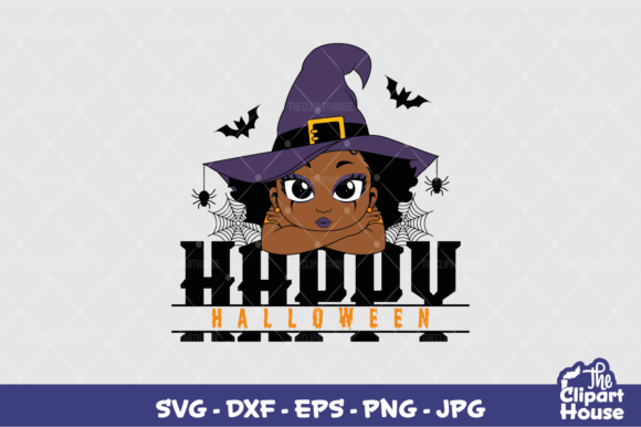 Happy Halloween Witch Girl Graphics for Crafts