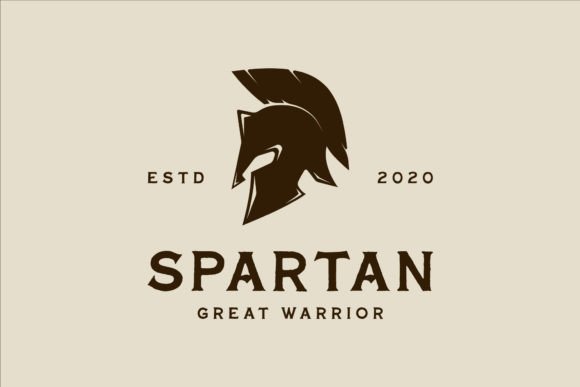 Helmet of Spartan Logo Vector Design Graphics
