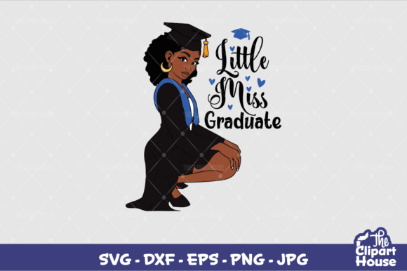 Little Miss Graduate Woman Graphics for Crafts