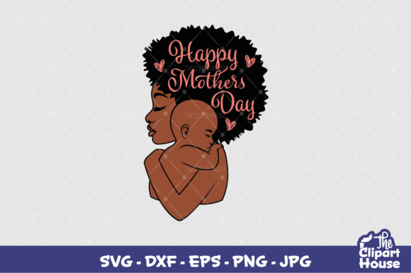 Mother and Baby Mothers Day Graphics for Crafts