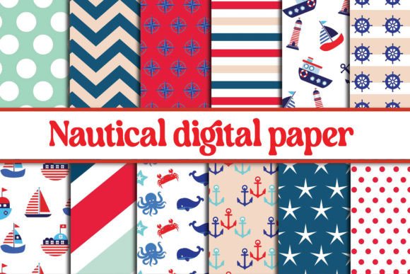Nautical Graphics Bundle for Brand Design