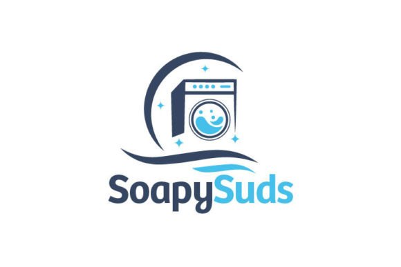 Soapy Suds Laundry Logo Template for Modern Branding