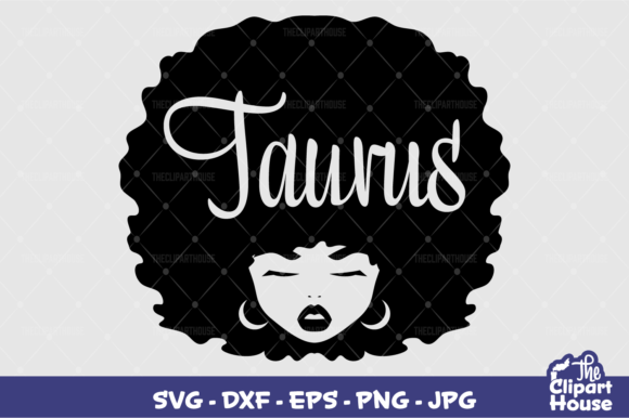 Taurus Afro Woman Graphics for Crafts