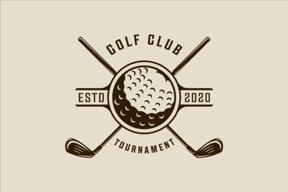 Vintage Golf Logo Graphic for Retro Branding