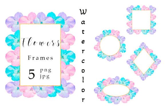 Watercolor Frames Clipart Flowers PNG Review